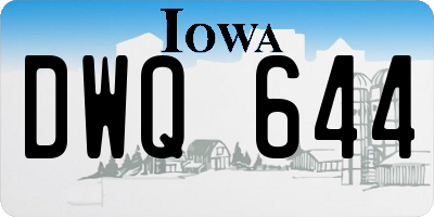 IA license plate DWQ644