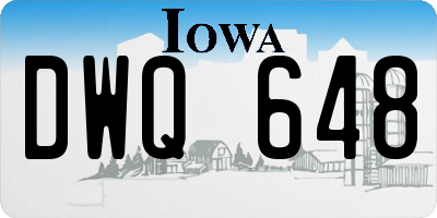 IA license plate DWQ648