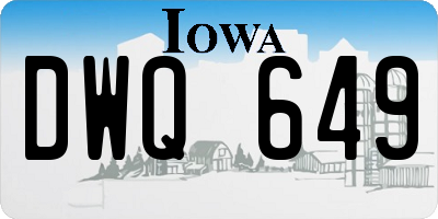 IA license plate DWQ649
