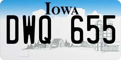 IA license plate DWQ655