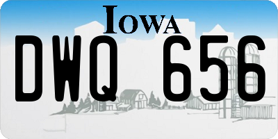 IA license plate DWQ656