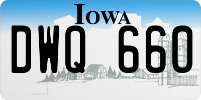 IA license plate DWQ660