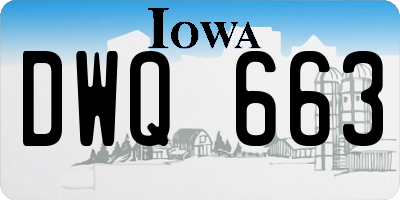 IA license plate DWQ663