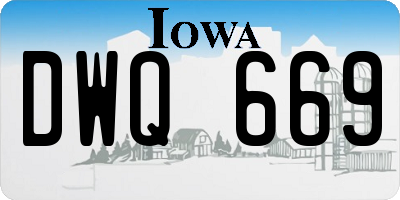 IA license plate DWQ669