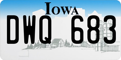 IA license plate DWQ683