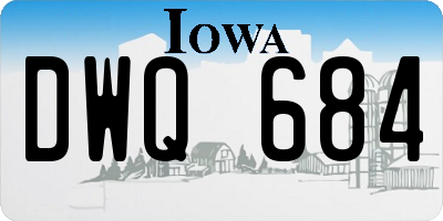 IA license plate DWQ684