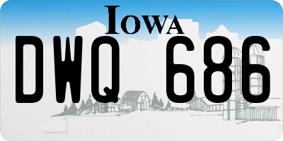 IA license plate DWQ686