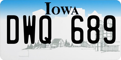 IA license plate DWQ689
