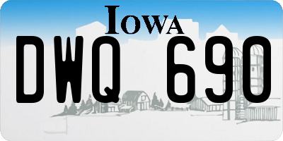 IA license plate DWQ690