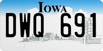 IA license plate DWQ691