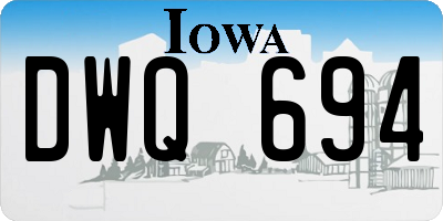 IA license plate DWQ694