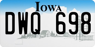IA license plate DWQ698