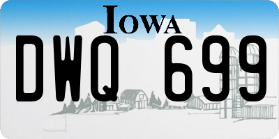 IA license plate DWQ699