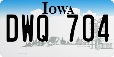 IA license plate DWQ704