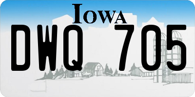 IA license plate DWQ705