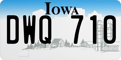 IA license plate DWQ710