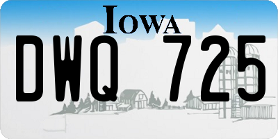 IA license plate DWQ725