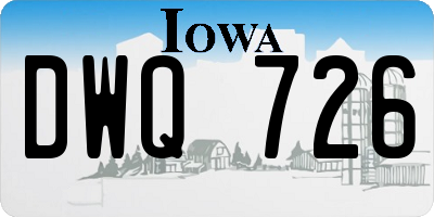 IA license plate DWQ726