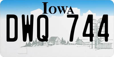 IA license plate DWQ744
