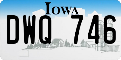 IA license plate DWQ746