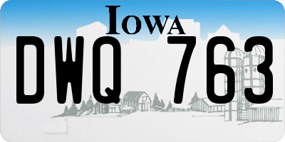 IA license plate DWQ763