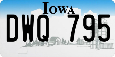 IA license plate DWQ795