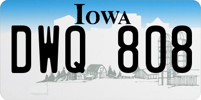 IA license plate DWQ808