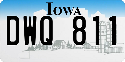 IA license plate DWQ811