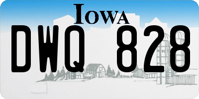 IA license plate DWQ828