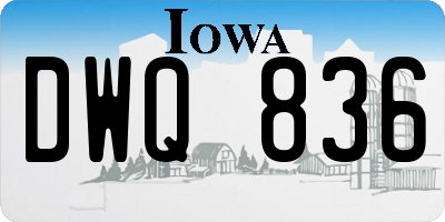 IA license plate DWQ836