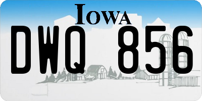 IA license plate DWQ856