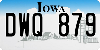 IA license plate DWQ879