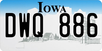 IA license plate DWQ886
