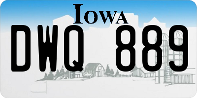 IA license plate DWQ889