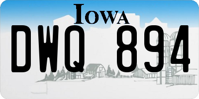 IA license plate DWQ894