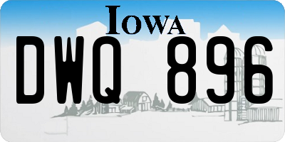 IA license plate DWQ896