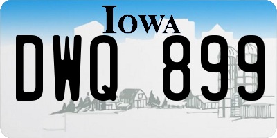 IA license plate DWQ899
