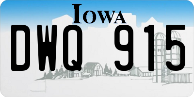 IA license plate DWQ915