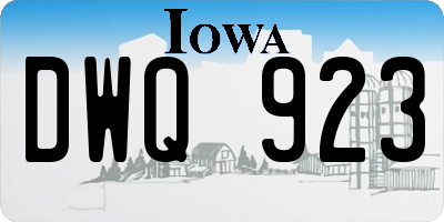IA license plate DWQ923