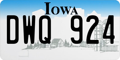IA license plate DWQ924