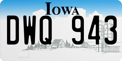 IA license plate DWQ943