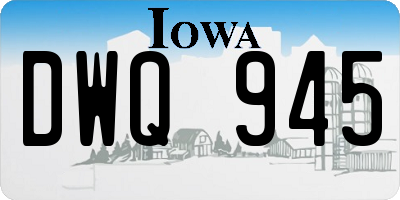 IA license plate DWQ945