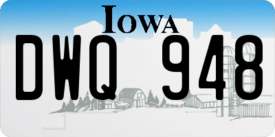 IA license plate DWQ948