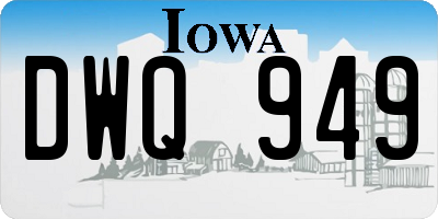 IA license plate DWQ949