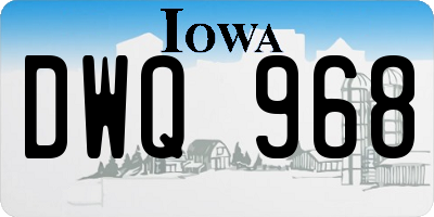 IA license plate DWQ968