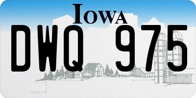 IA license plate DWQ975