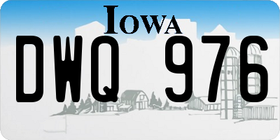 IA license plate DWQ976