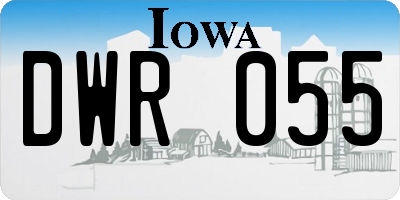 IA license plate DWR055