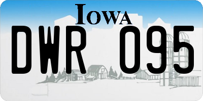 IA license plate DWR095
