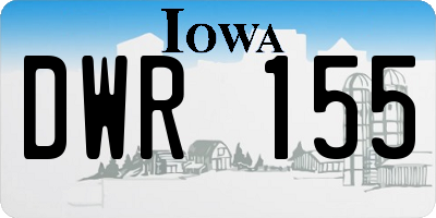 IA license plate DWR155